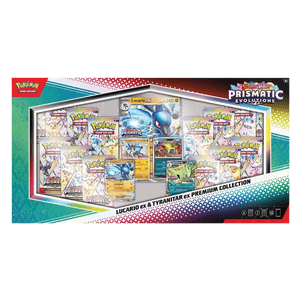 Prismatic Evolutions: Lucario ex & Tyranitar ex Premium Collection | Rip & Ship